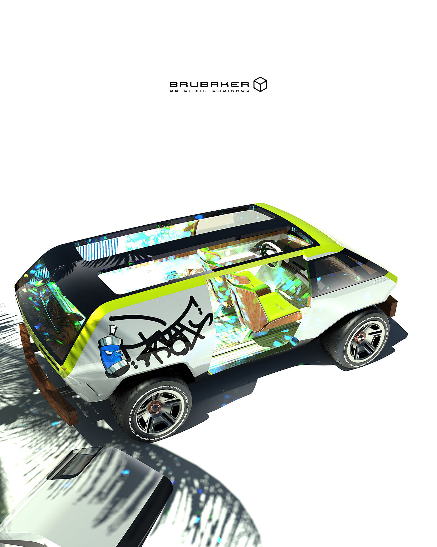 vehicle，conceptual design，Automobile design，Volkswagen bus，Kit Car，BrubakerBox，