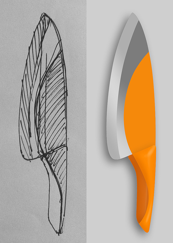 Kitchen supplies，product design，industrial design，knife，Simplicity，