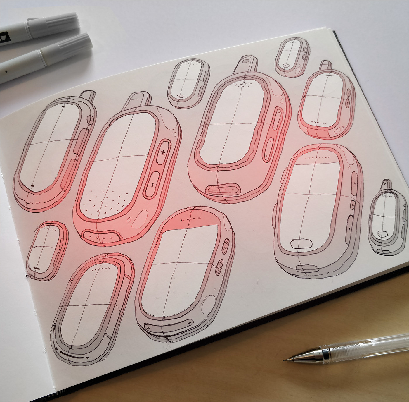 Hand drawn，Sketch，illustration，marker pen，