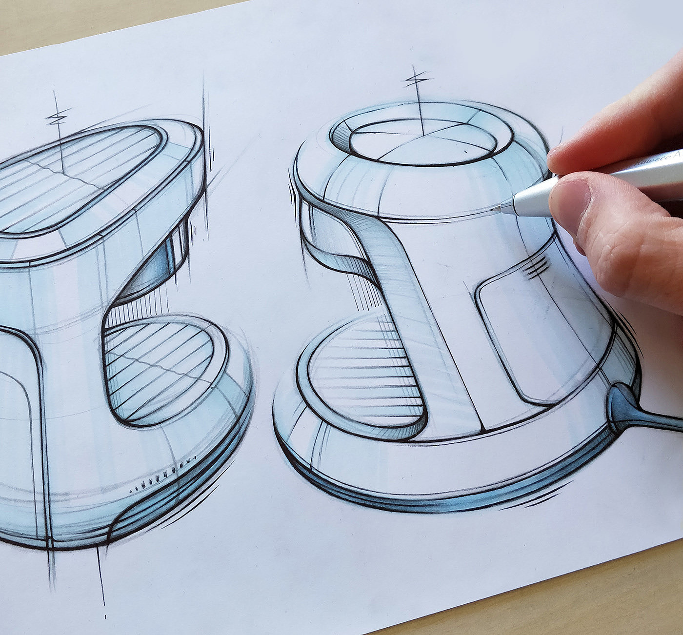 Hand drawn，Sketch，illustration，marker pen，