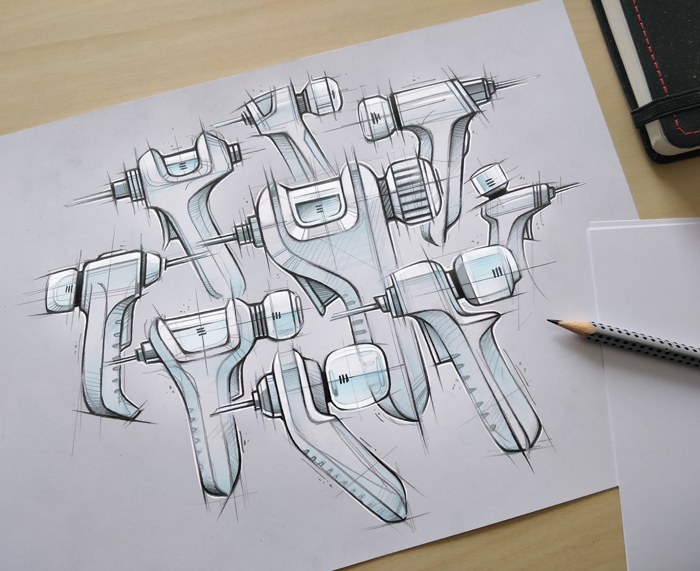 Hand drawn，Sketch，illustration，marker pen，