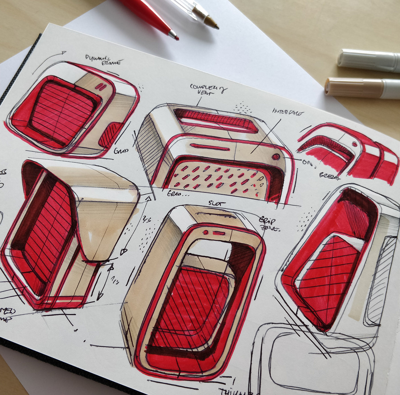 Hand drawn，Sketch，illustration，marker pen，