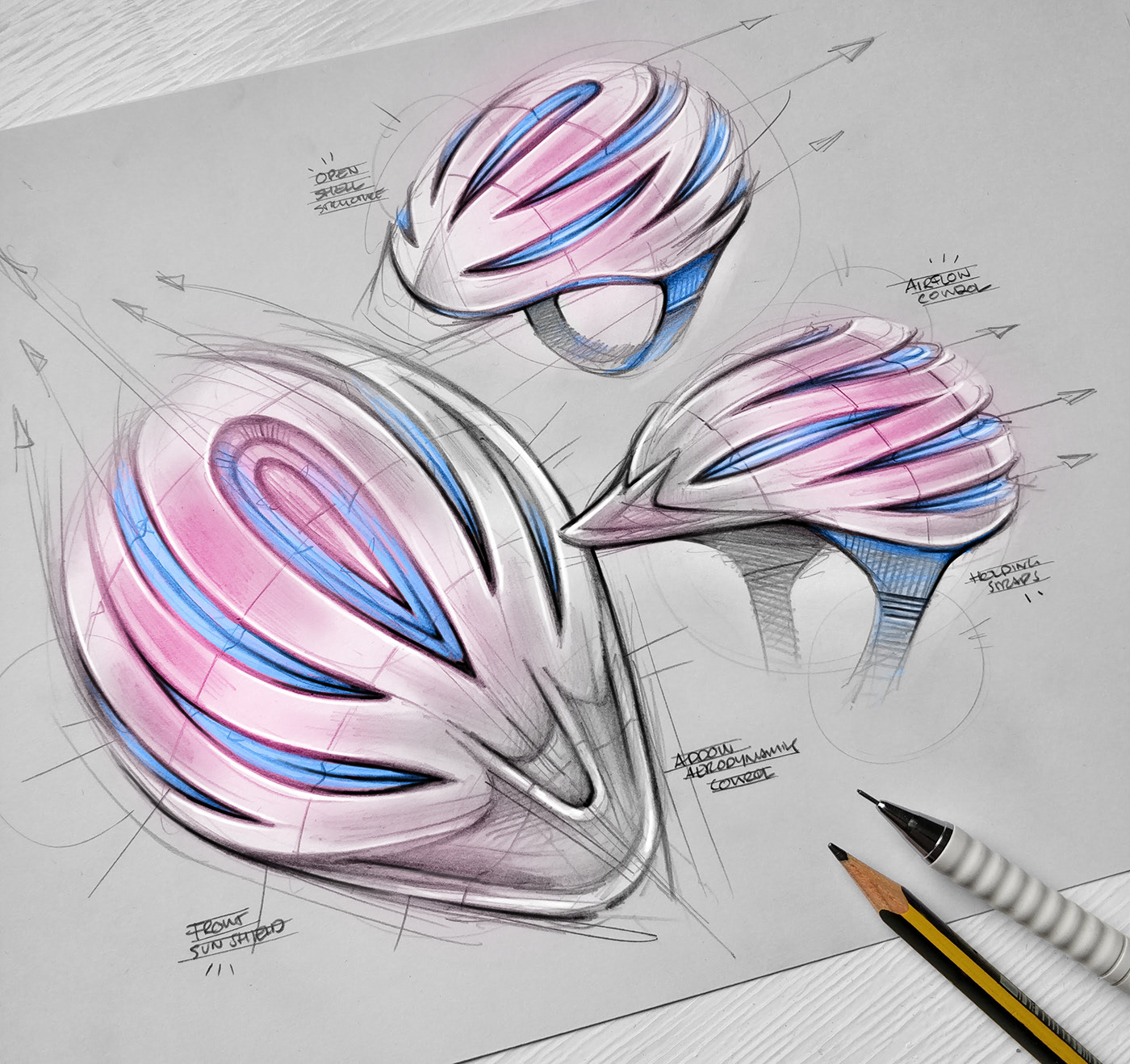 Hand drawn，Sketch，illustration，marker pen，