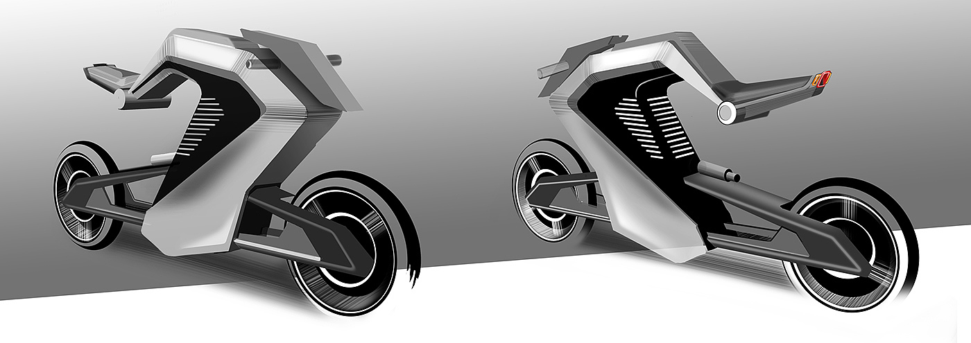 industrial design，Intelligent technology，Motorcycle design，conceptual design，design sketch，