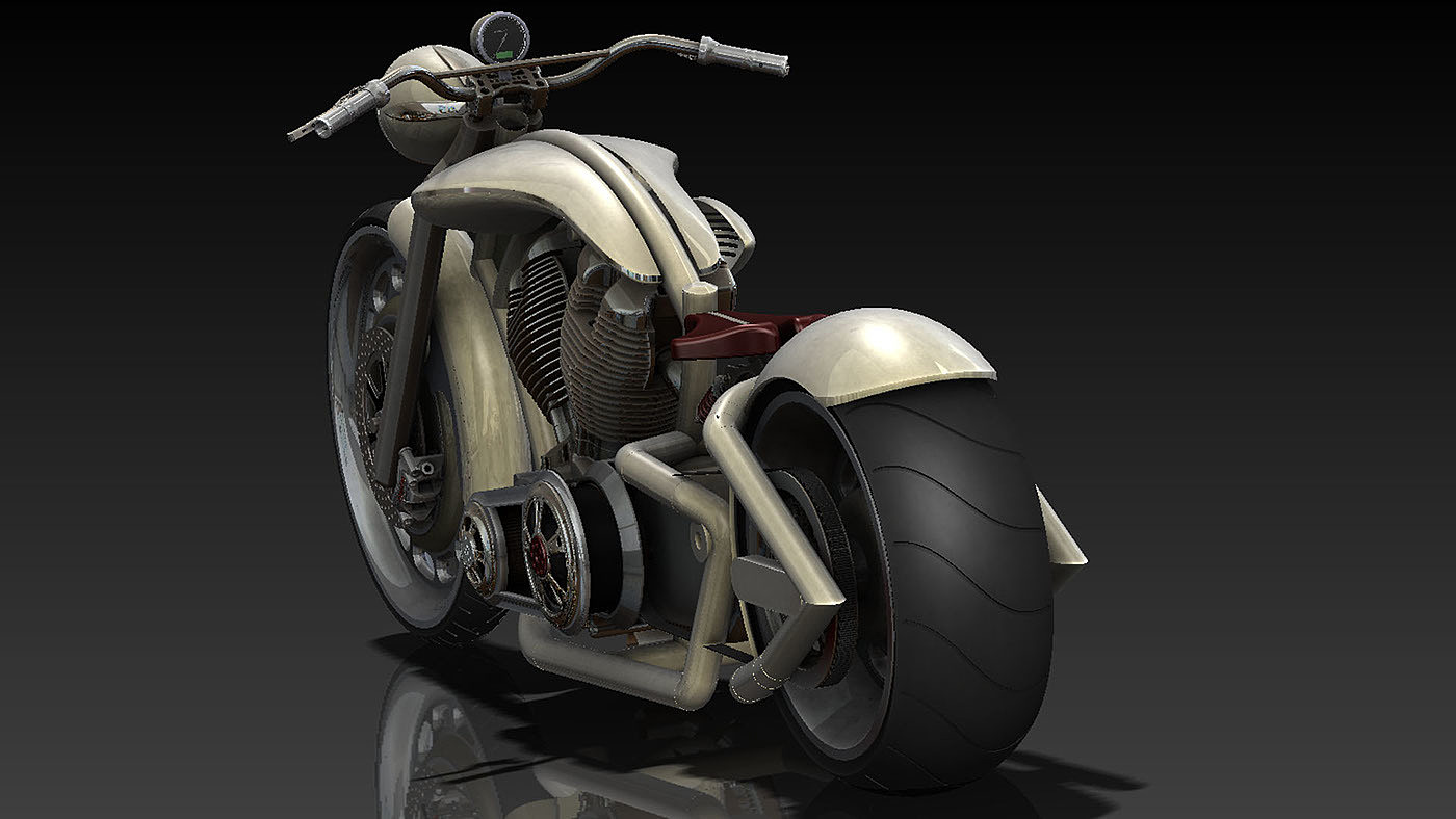 工业设计，摩托车设计，科技智能，概念设计，效果图，