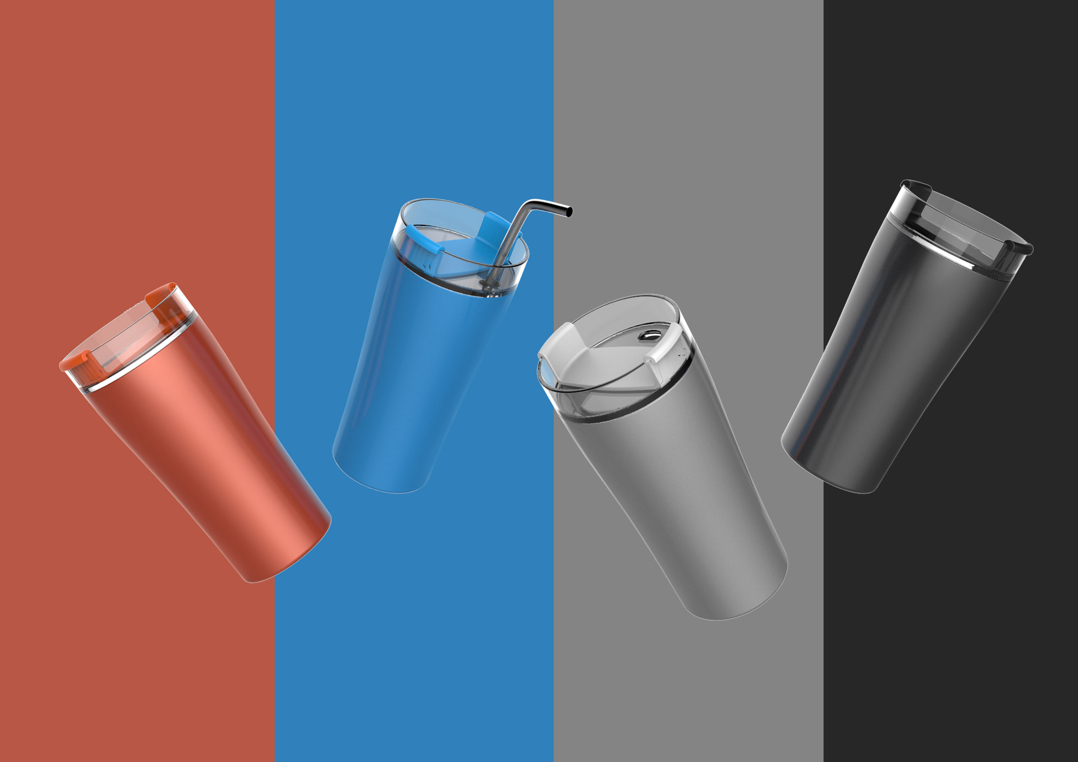 Stainless steel thermos cup，glass，