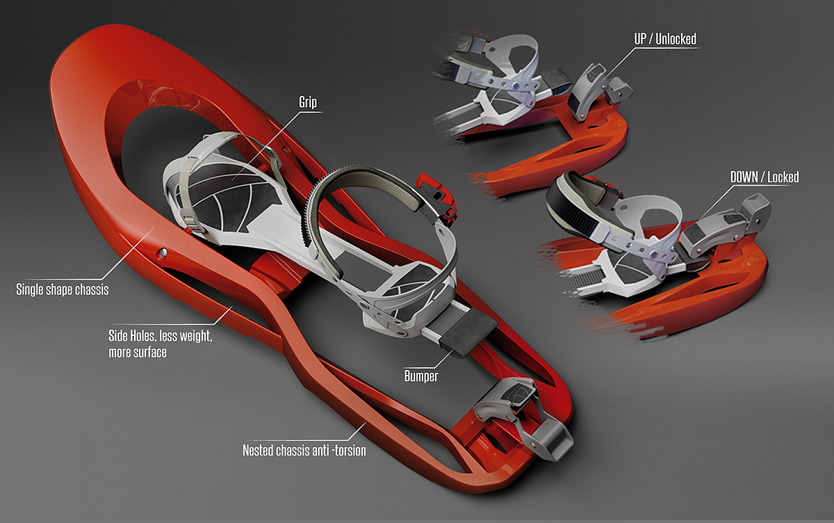户外运动，产品设计，概念设计，滑雪，效果图，