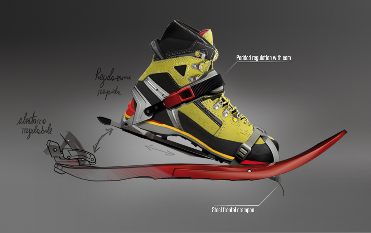 outdoor sport，product design，conceptual design，skiing，design sketch，