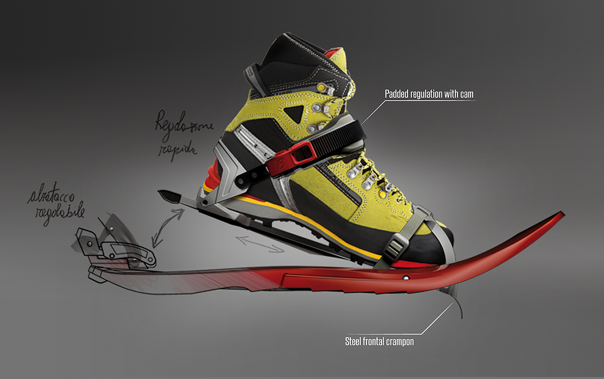 outdoor sport，product design，conceptual design，skiing，design sketch，