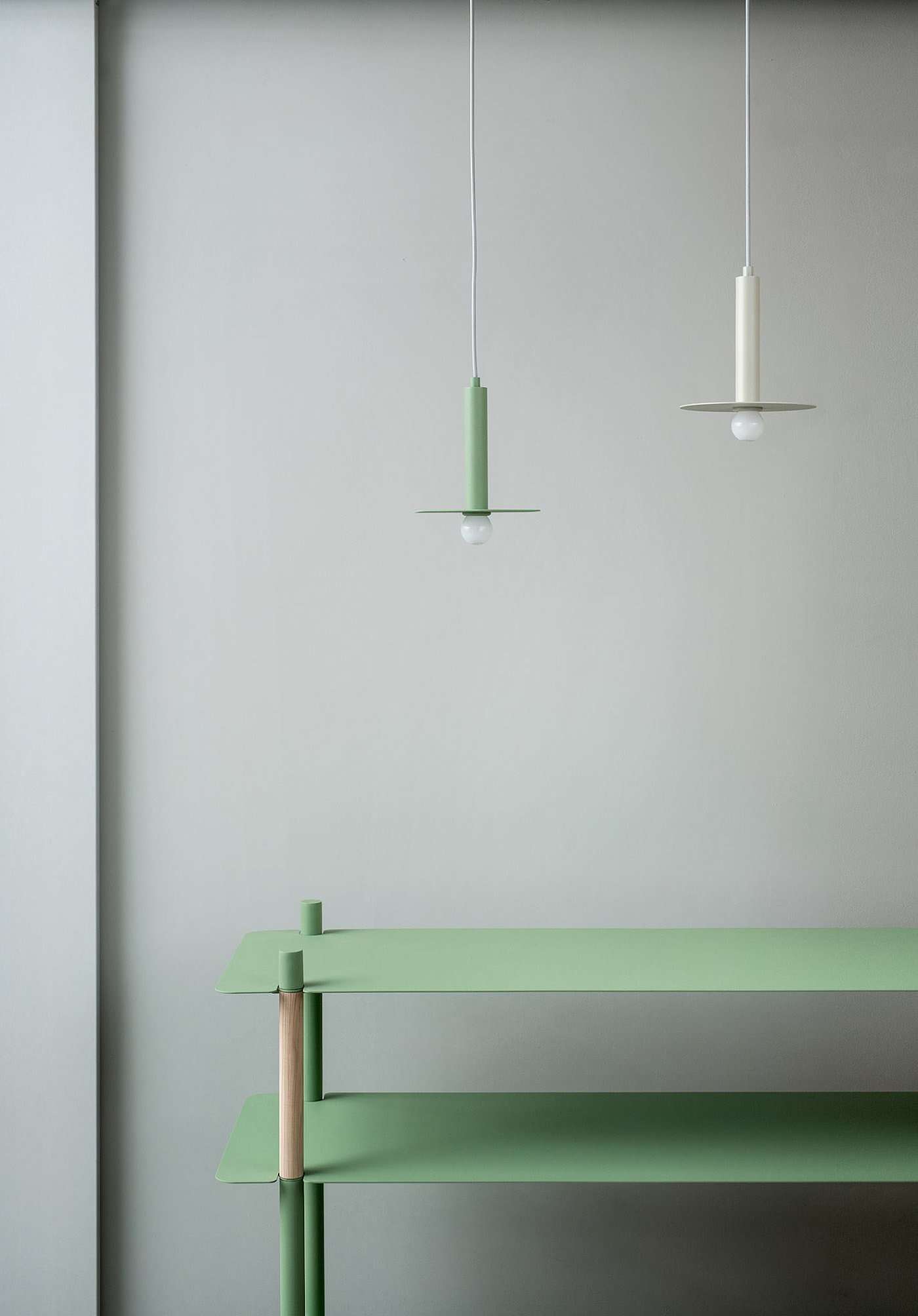 Mint Green，Candlestick，lamp，Table，
