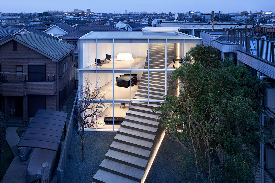 Tokyo，residence community，stairs，three layers，