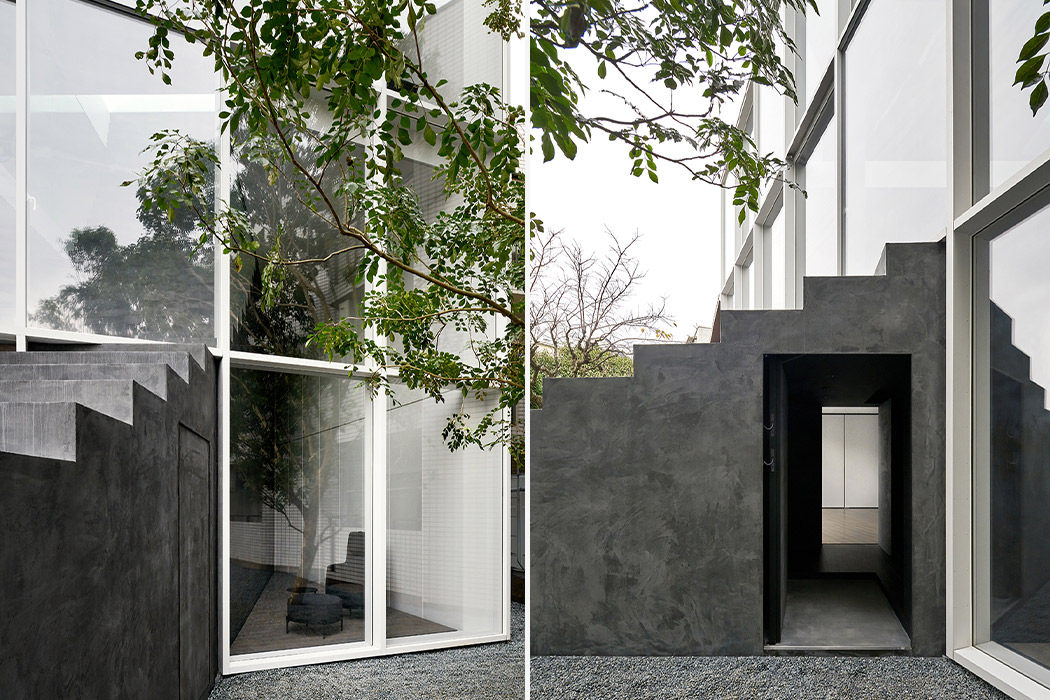 Tokyo，residence community，stairs，three layers，