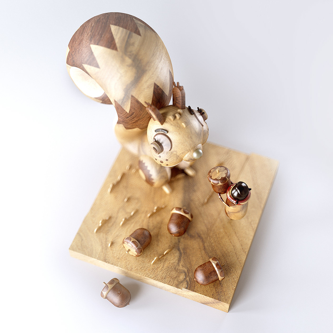Toys，wooden ，poster，illustration，lovely，carving，