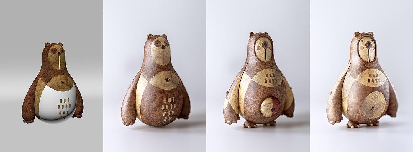 Toys，wooden ，poster，illustration，lovely，carving，