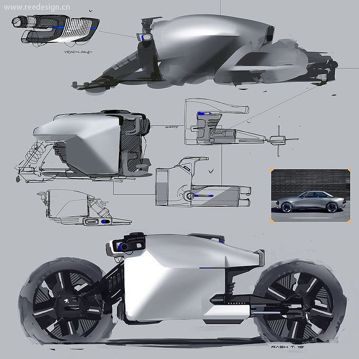 Electric vehicle design, high technology, sense of science and technology, production，