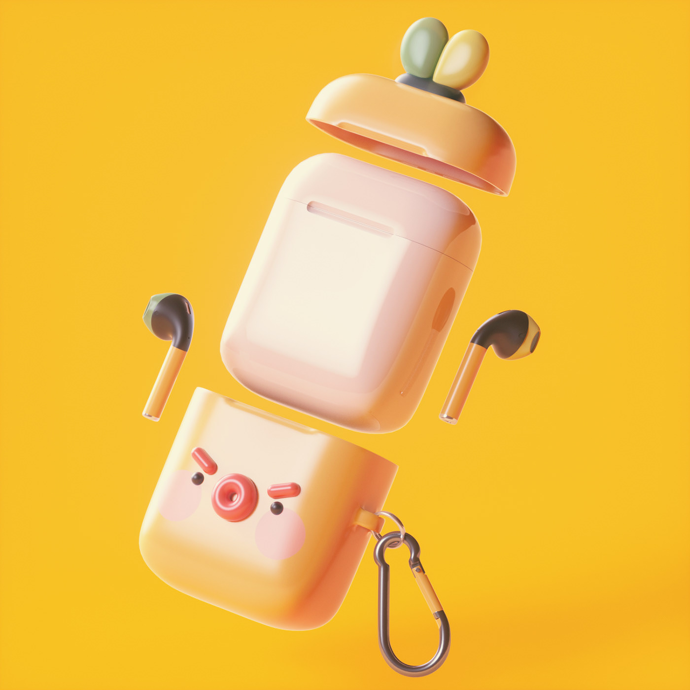 headset，Wireless headset，Q Meng，industrial design，product design，