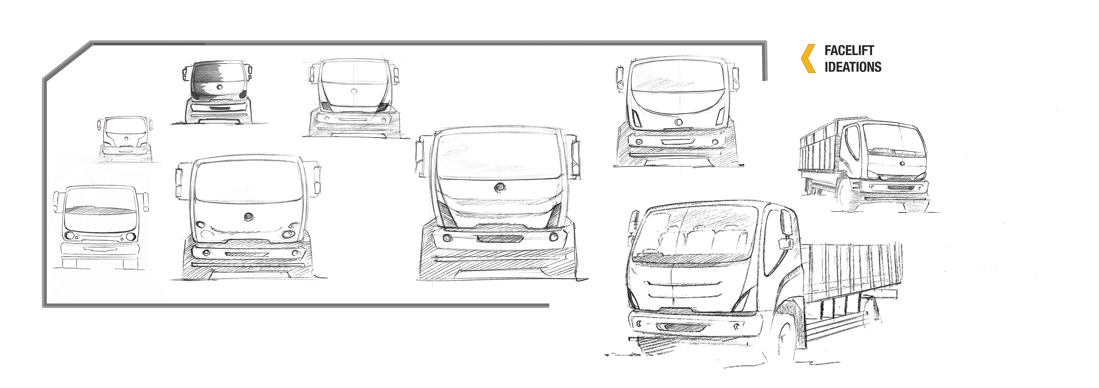 Intelligent technology，industrial design，Truck design，Hand drawn design，design sketch，