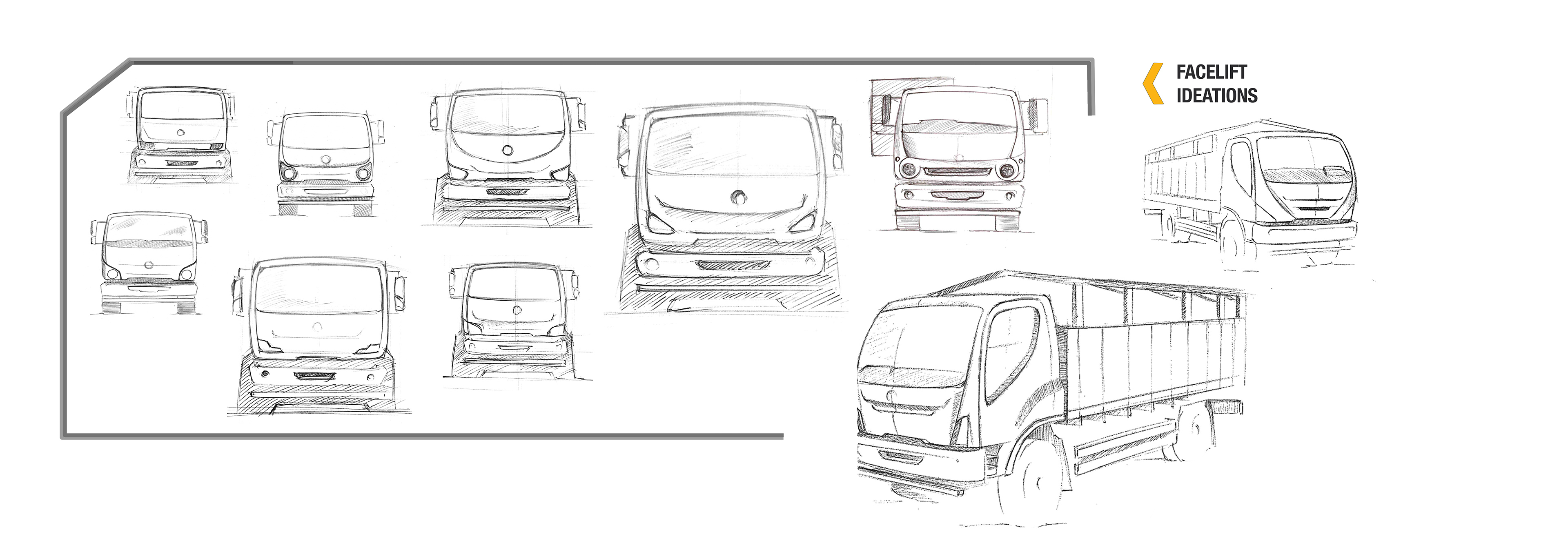 Intelligent technology，industrial design，Truck design，Hand drawn design，design sketch，