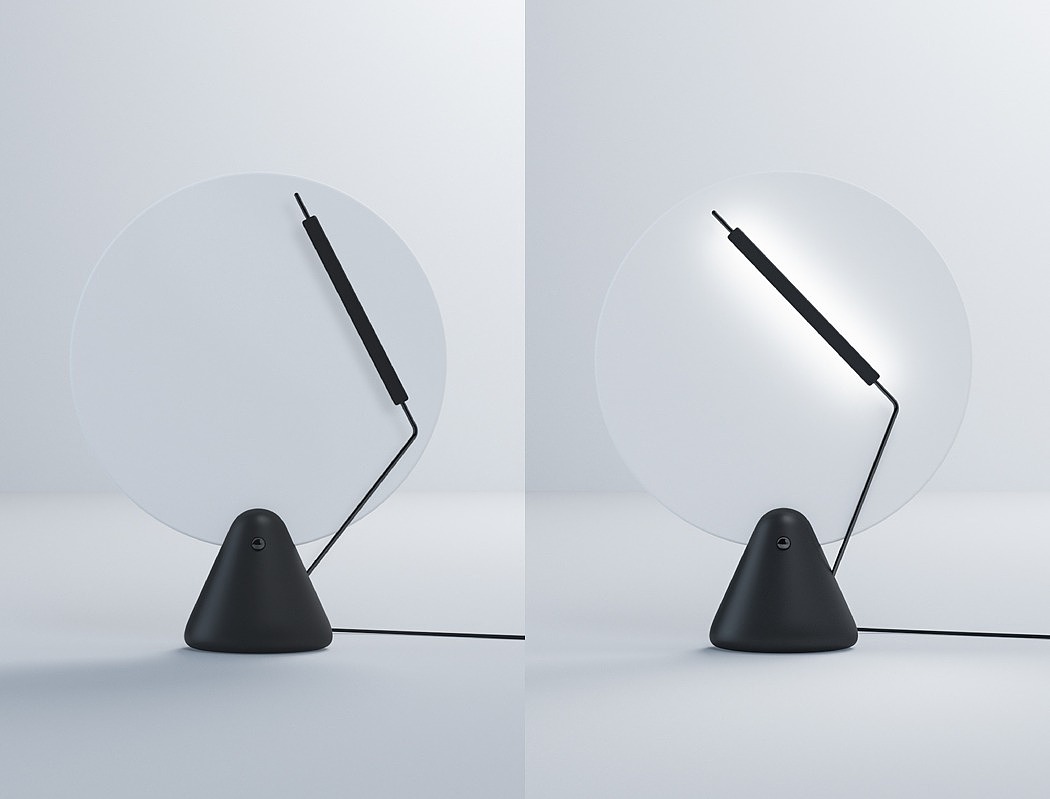 Yicong Lu，Record Lamp，灯具，转盘灯，