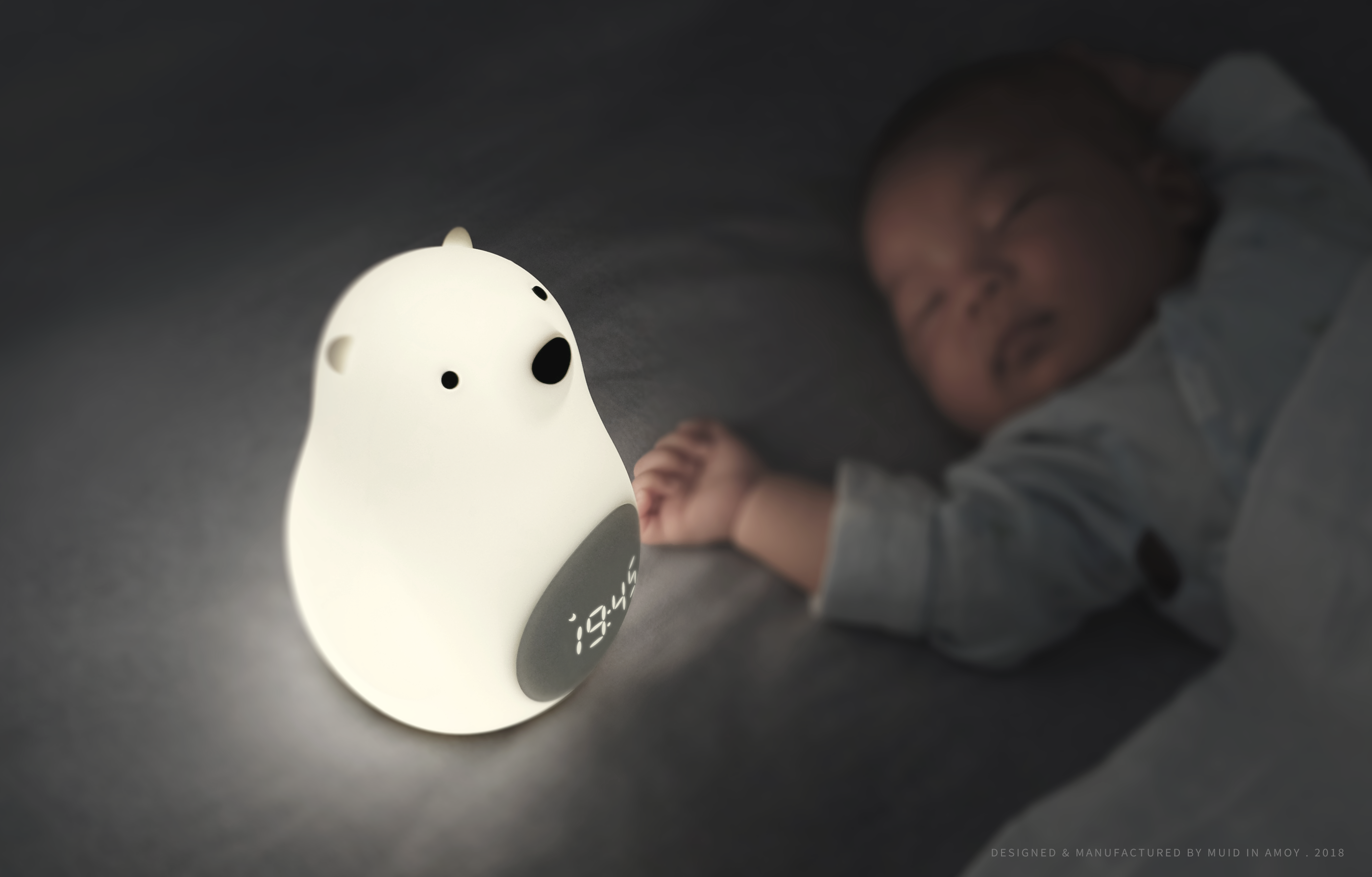 product design，industrial design，MUID，Night light，Wake up light，alarm clock，