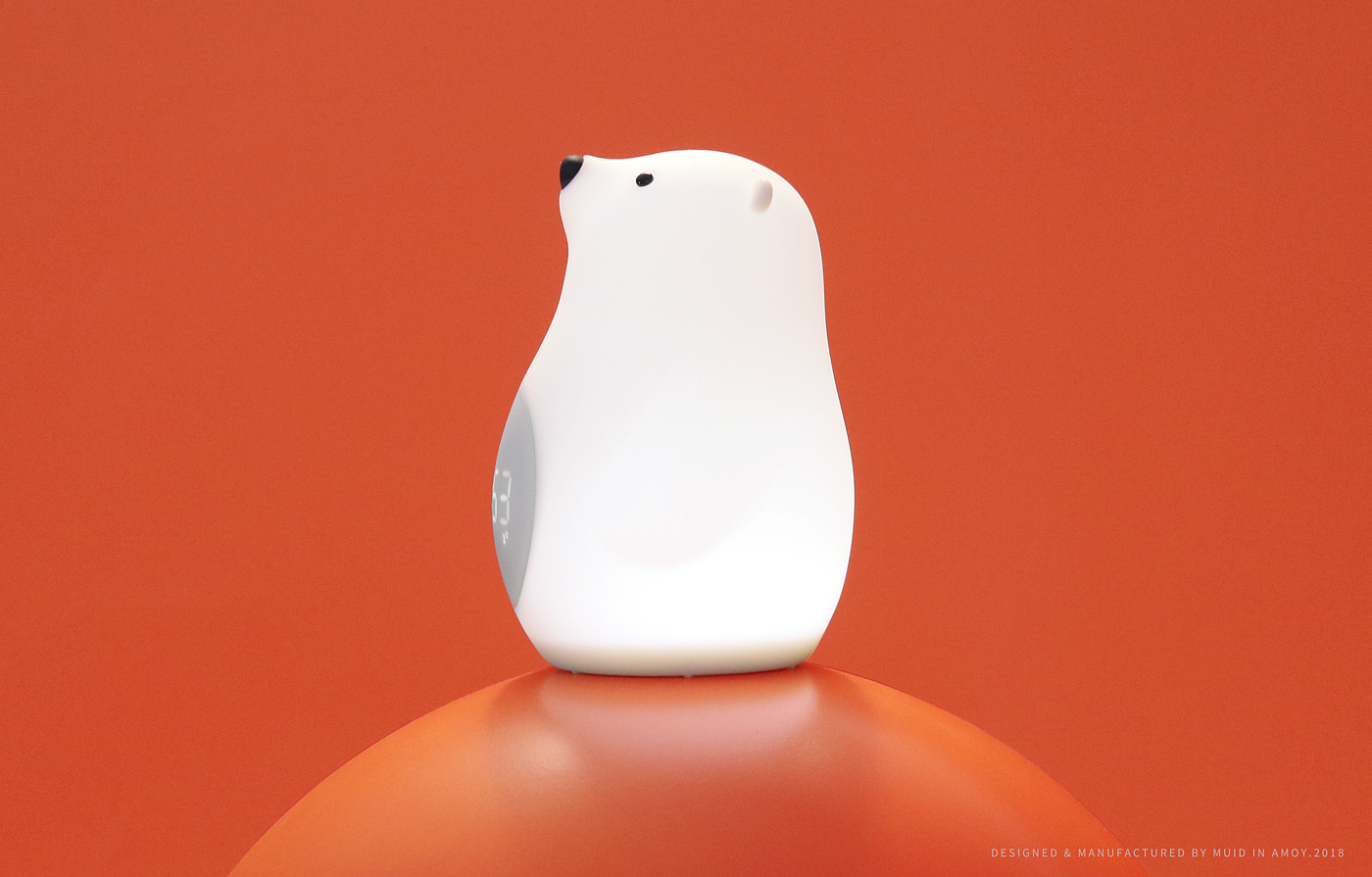 product design，industrial design，MUID，Night light，Wake up light，alarm clock，