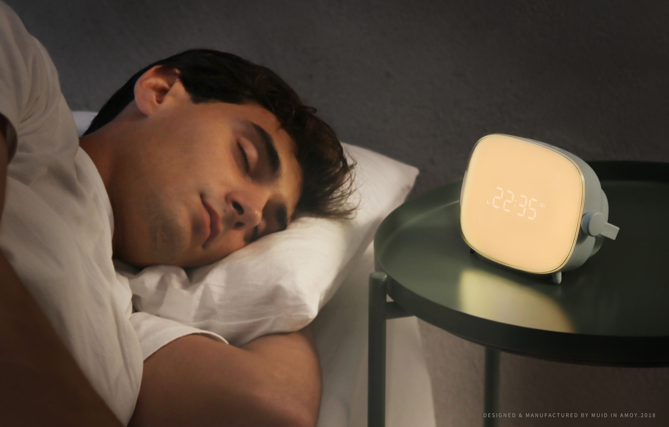 alarm clock，Wake up light，Night light，MUID，industrial design，product design，