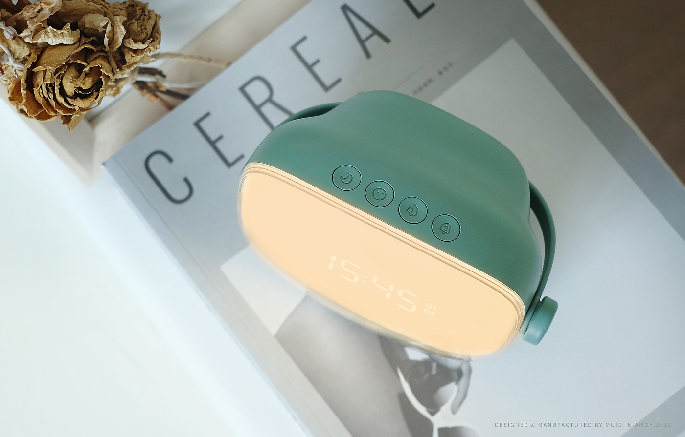 alarm clock，Wake up light，Night light，MUID，industrial design，product design，