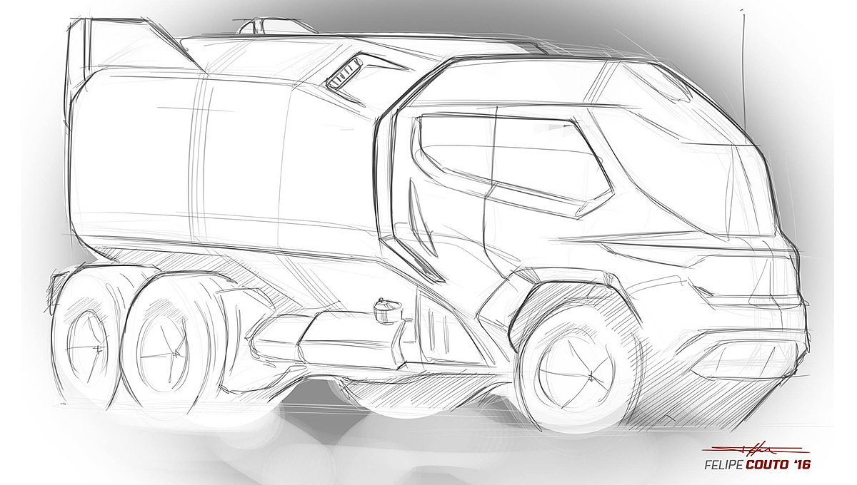 industrial design，Scientific and technological intelligence，Hand drawn，design sketch，Concept Car，