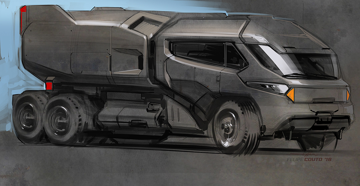 industrial design，Scientific and technological intelligence，Hand drawn，design sketch，Concept Car，