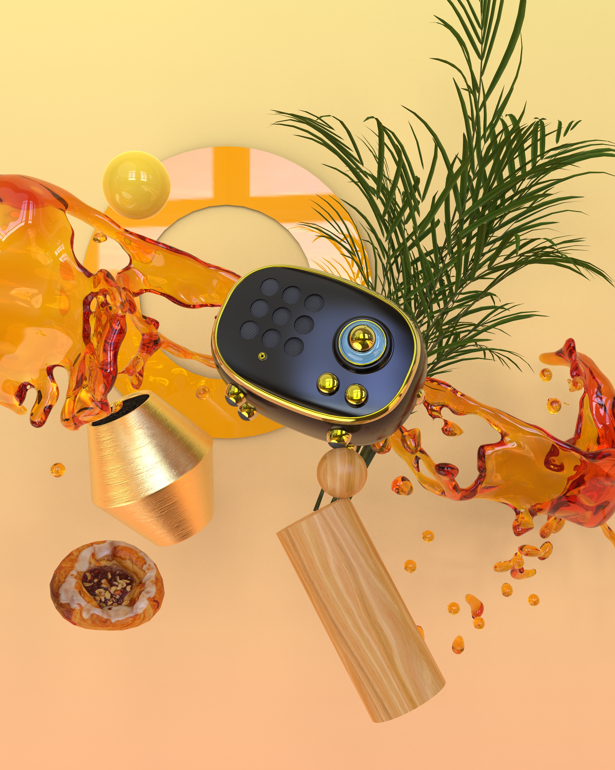 Elvis Presley，Multiple materials，studio，sound，household electrical appliances，Render，course，keyshot，