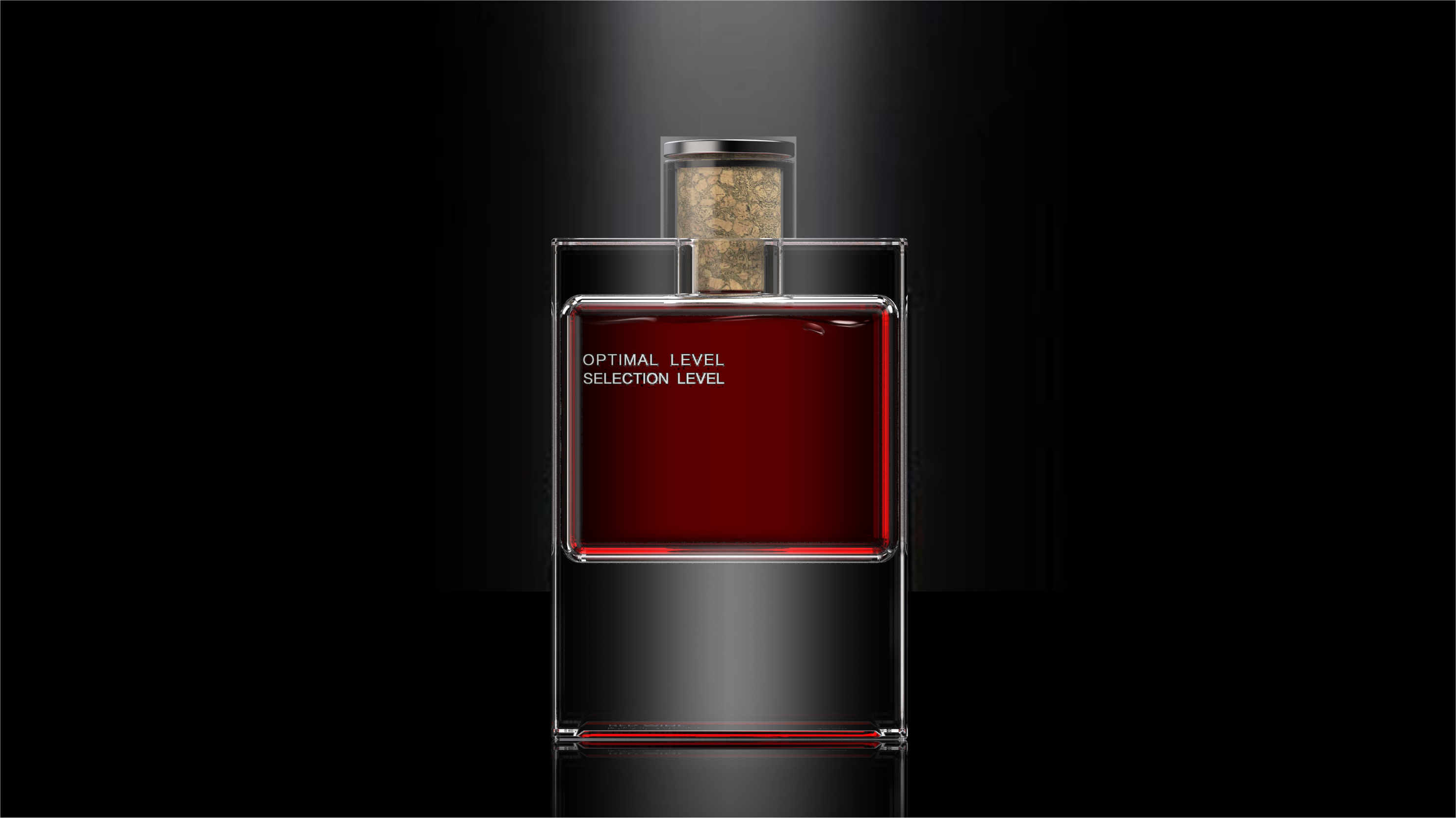 Wine bottle and packaging，