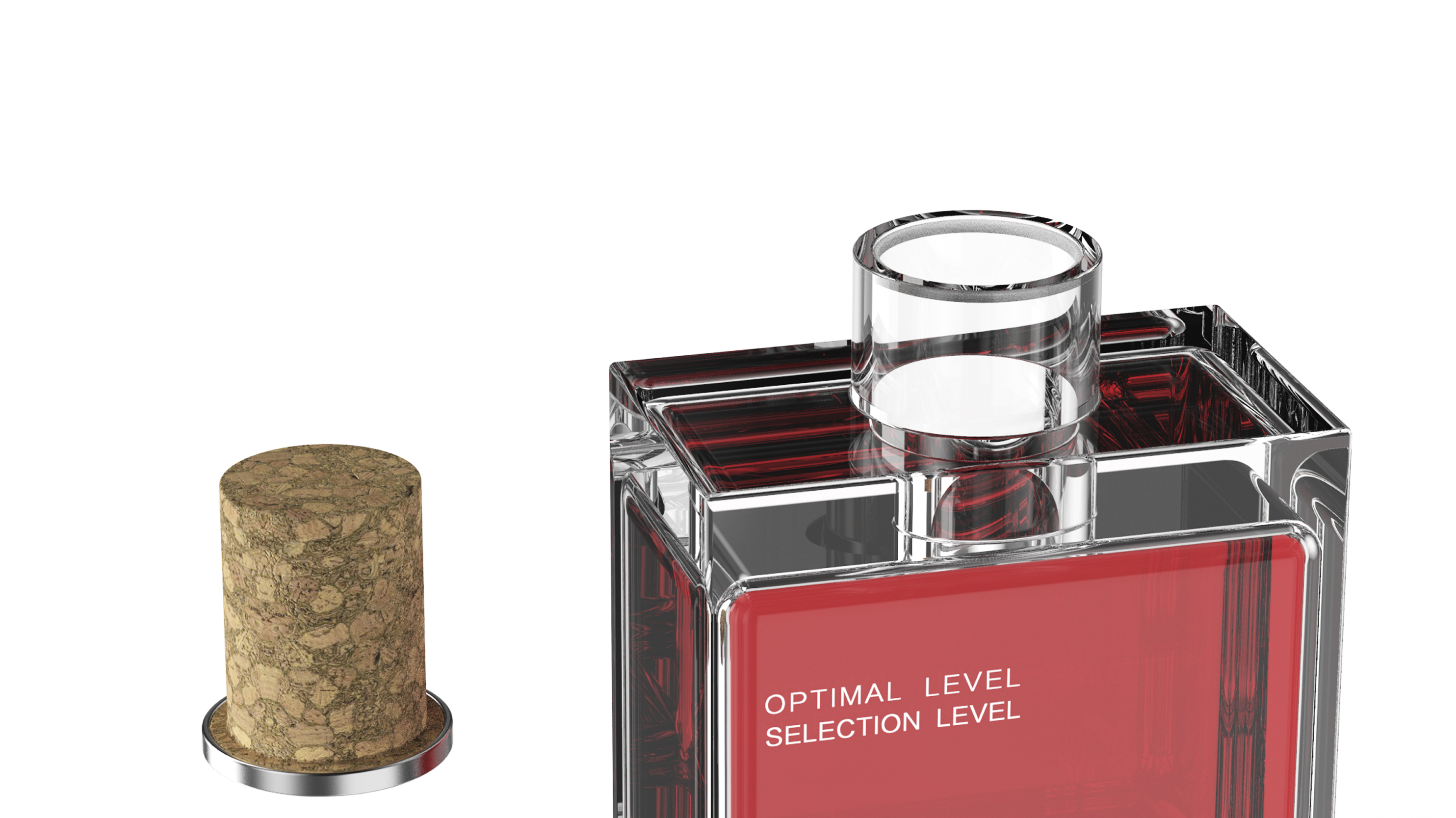 Wine bottle and packaging，