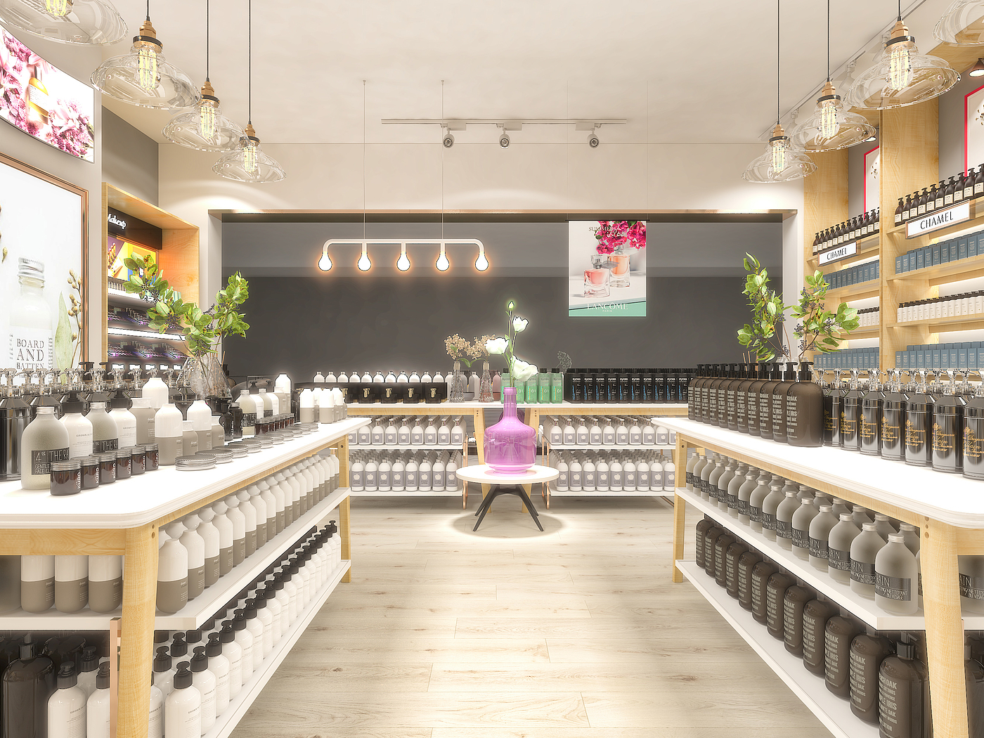 Commercial space design，Beauty shop，space design ，Store design ，Cosmetics industry，Si design，Chain store design，