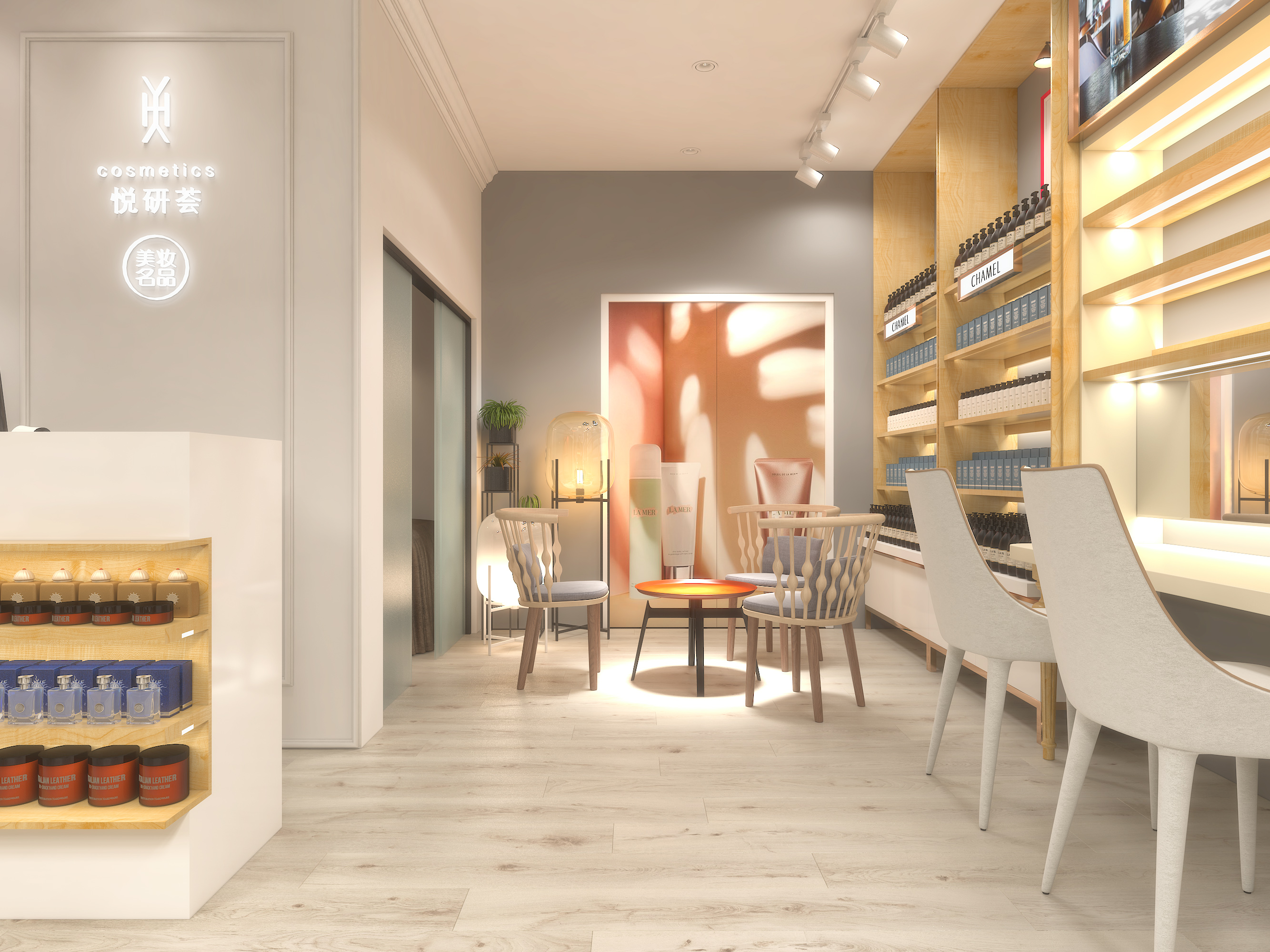 Commercial space design，Beauty shop，space design ，Store design ，Cosmetics industry，Si design，Chain store design，