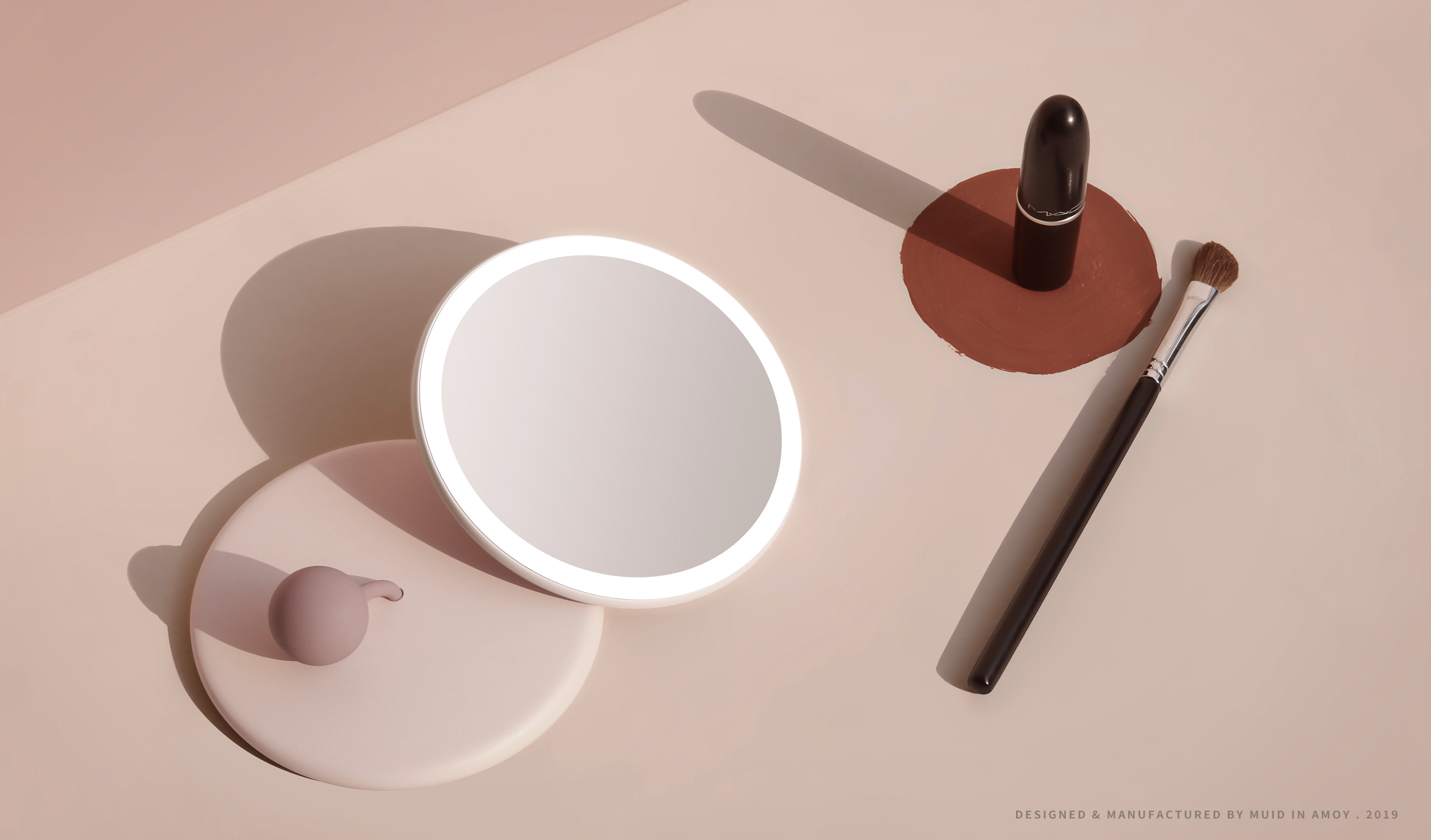 product design，industrial design，MUID，Hand held Mirror，Beauty mirror，