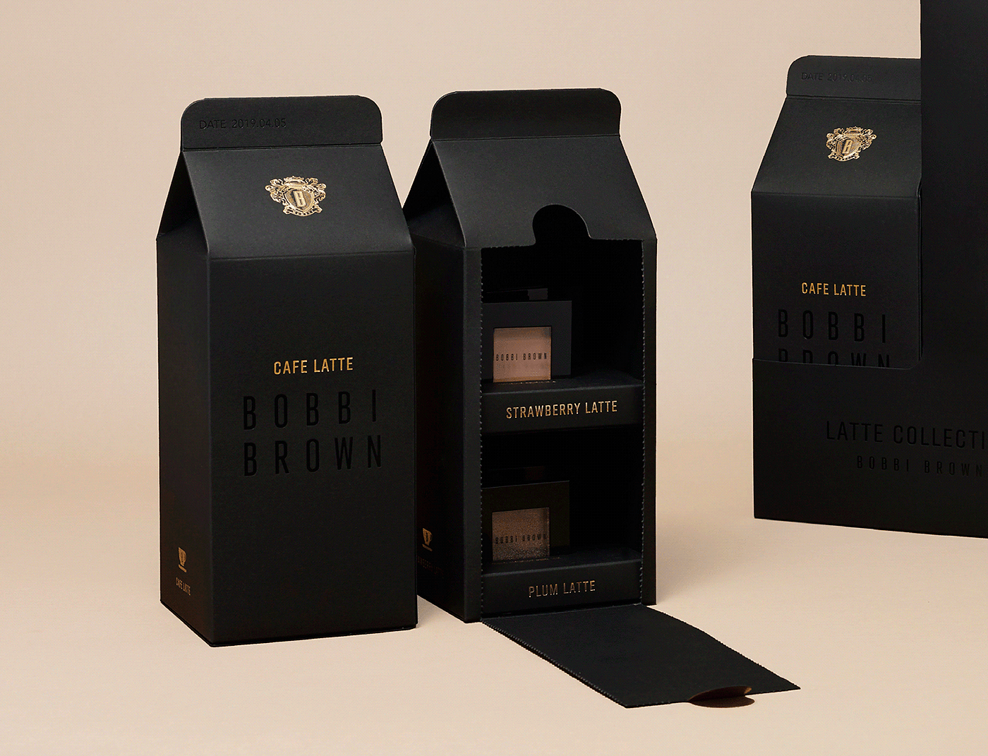 HEAZ，Latte，Coffee packaging，Roof box，packing design，