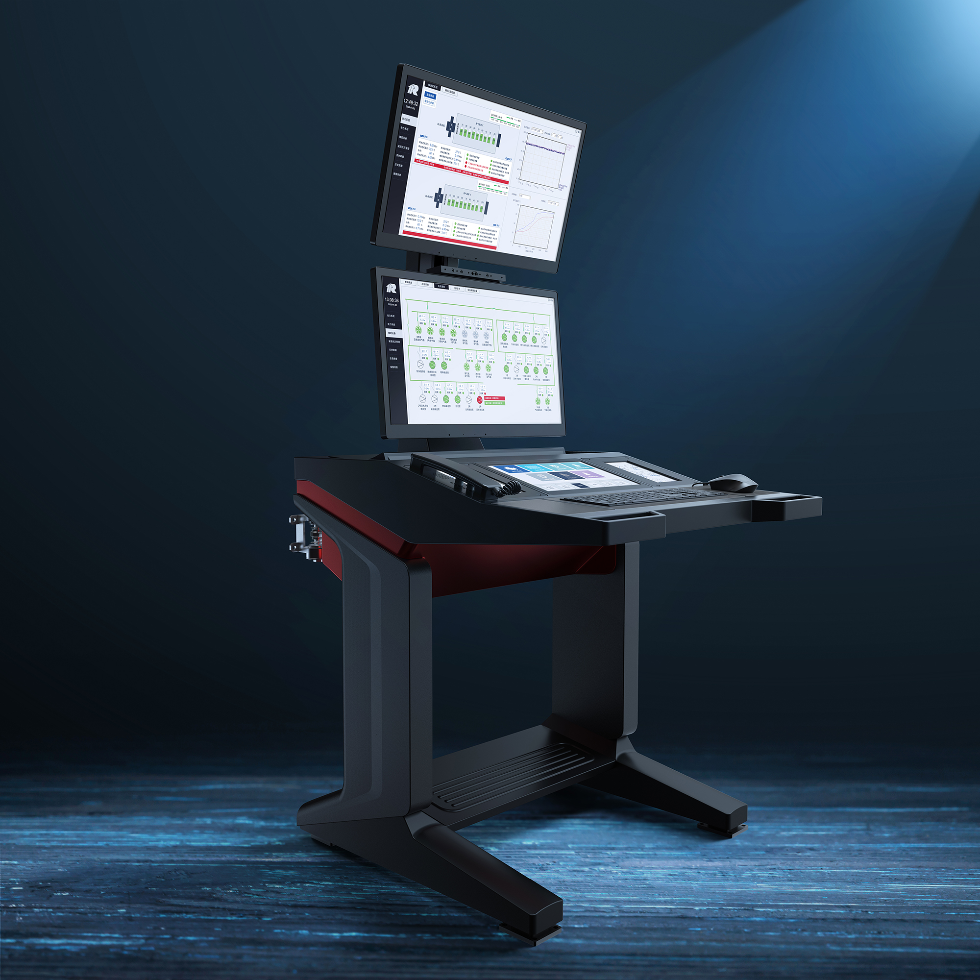 a ship，Console design，Large machinery，