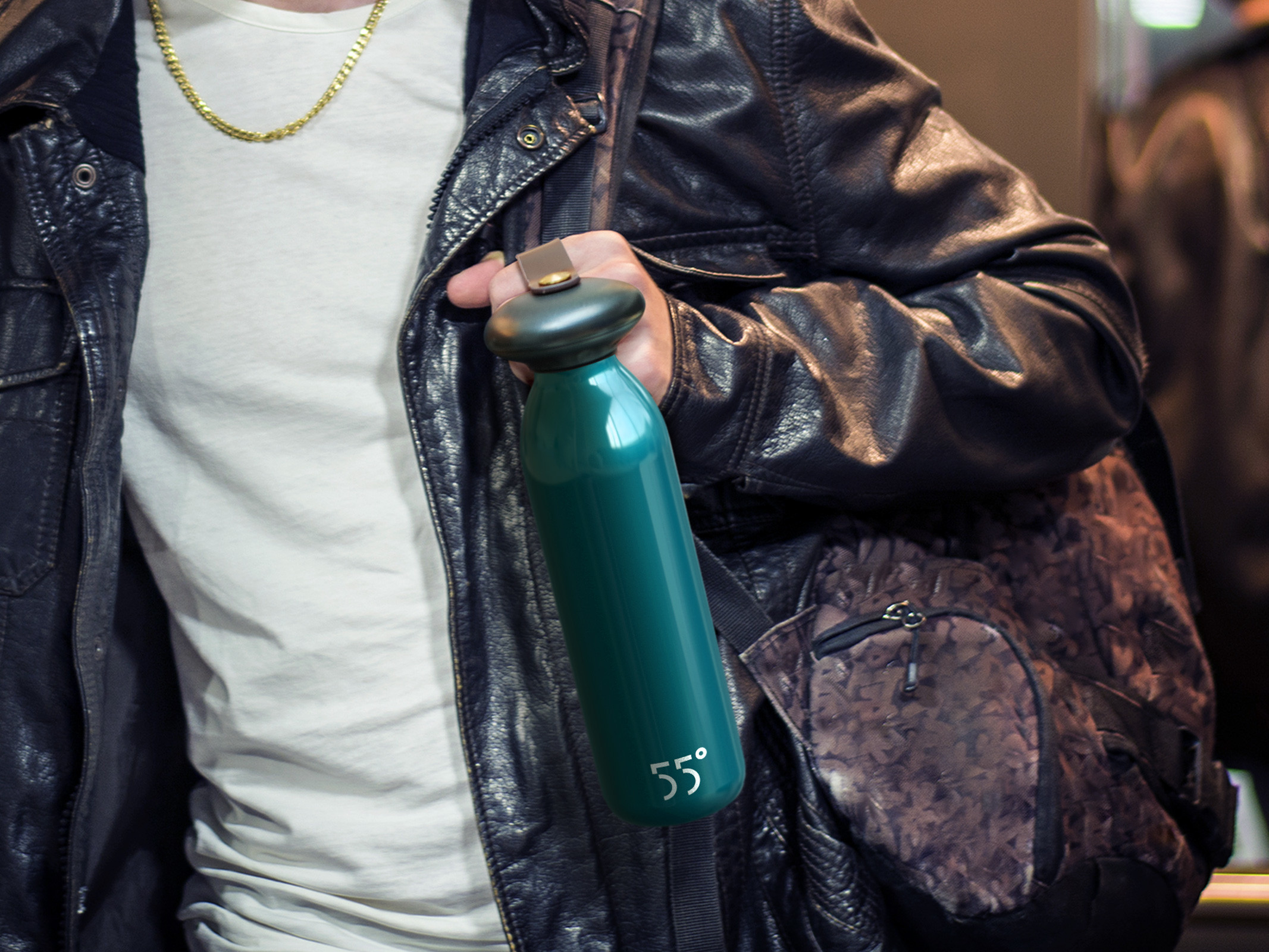 glass，vacuum cup，55°，stainless steel，outdoors，man，gift，