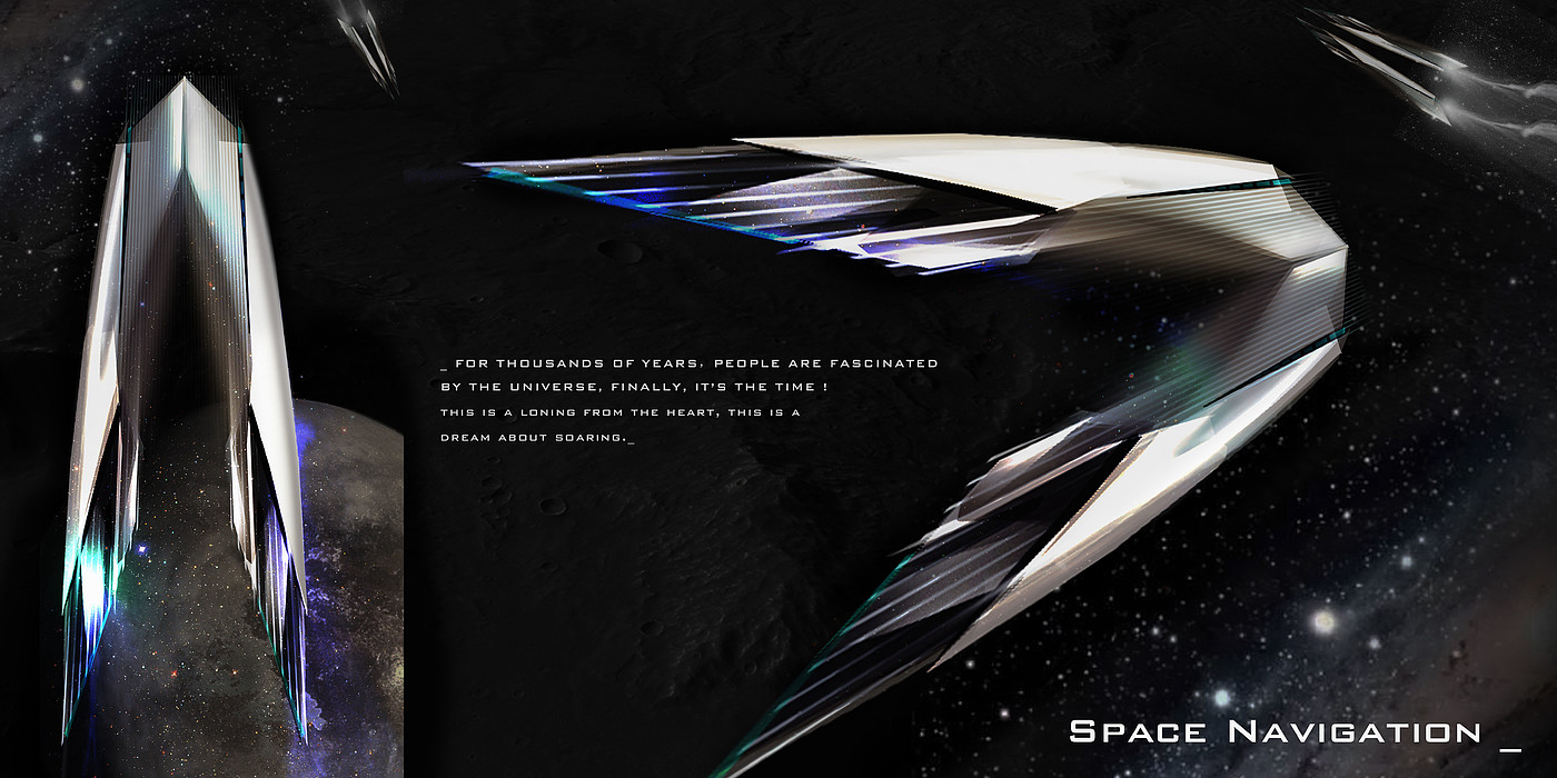 太空生活，概念设计，Future，doodle，Spaceship，space，Automobile，交通工具，