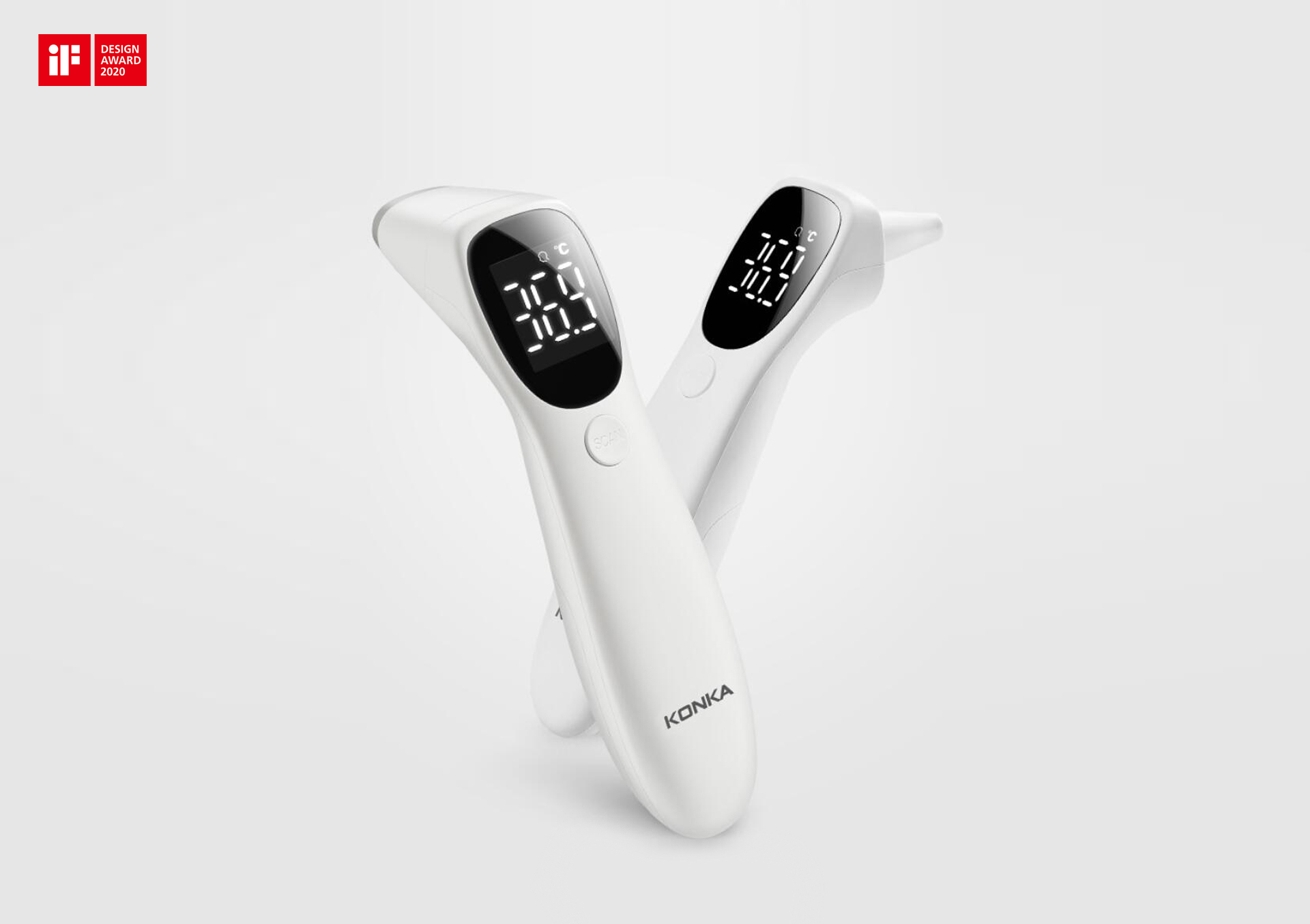 Konka，Frontal ear electronic thermometer，Ear temperature gun，forehead thermometer，Electronic thermometer，