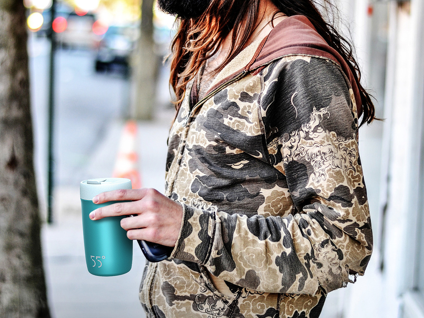 55°，coffee cup，Ladies，life，glass，