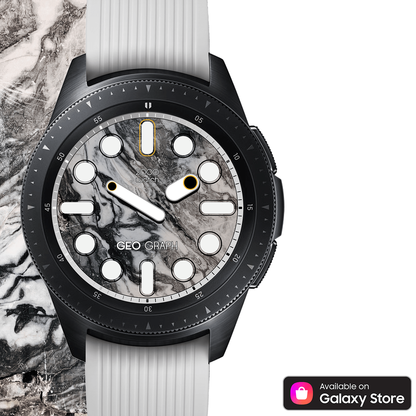 Wrist watch，Marble，Samsung，clock dial，