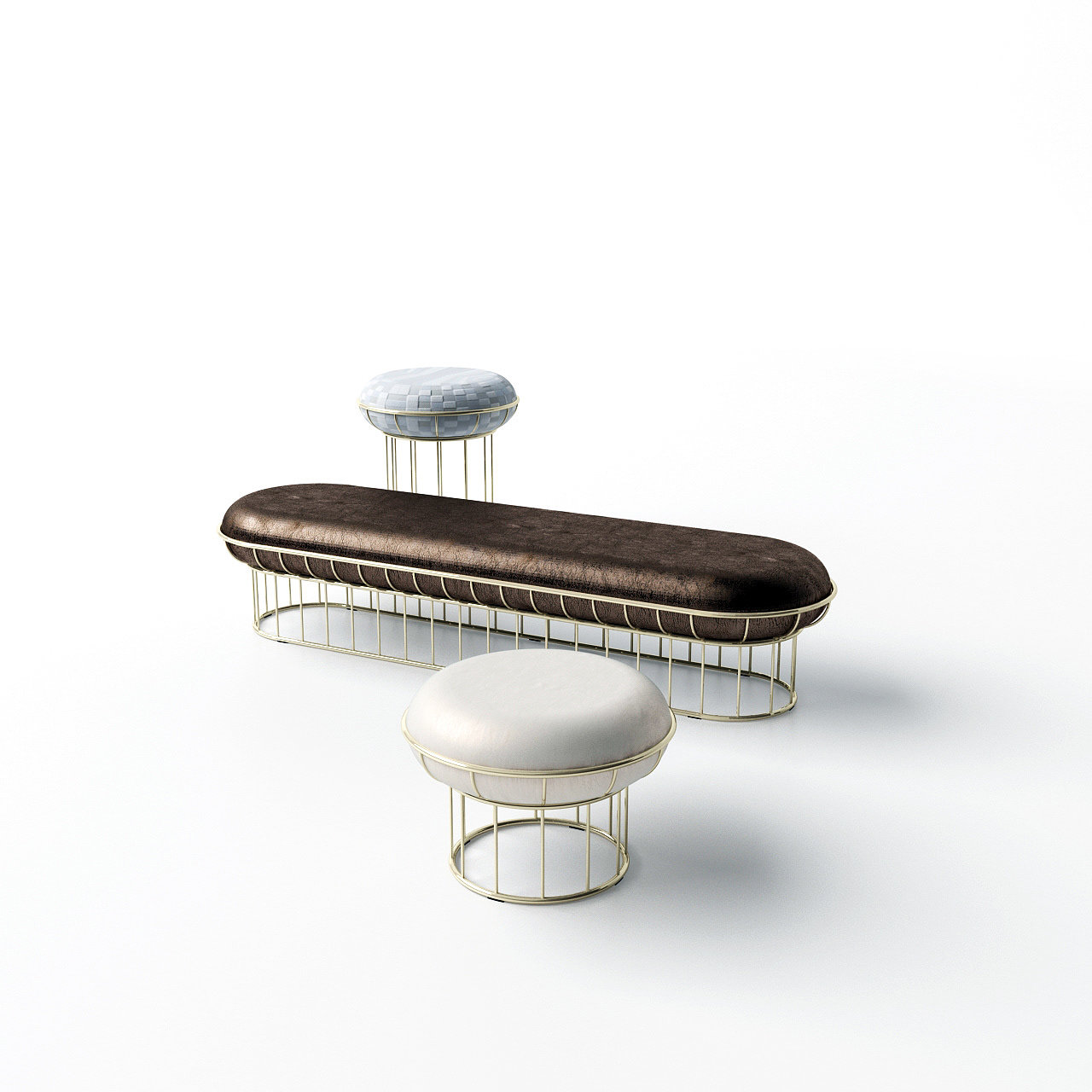 Sitting stool，bench，Mushroom，