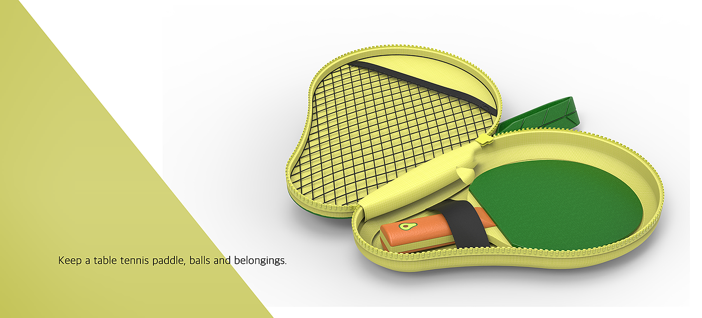 Outdoor sports，Table tennis，Table tennis racket，avocado，Creative design，