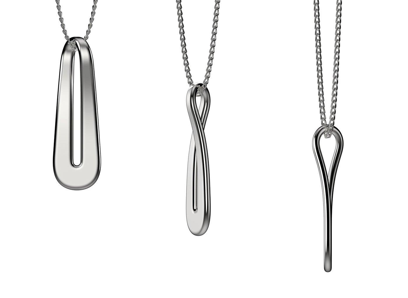 Necklace，jewelry，ornament，Mobius，3D printing，