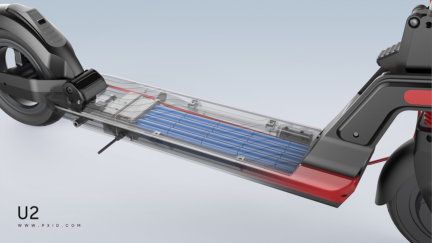 pxid，代步工具设计，滑板车设计，电动滑板车，滑板车，