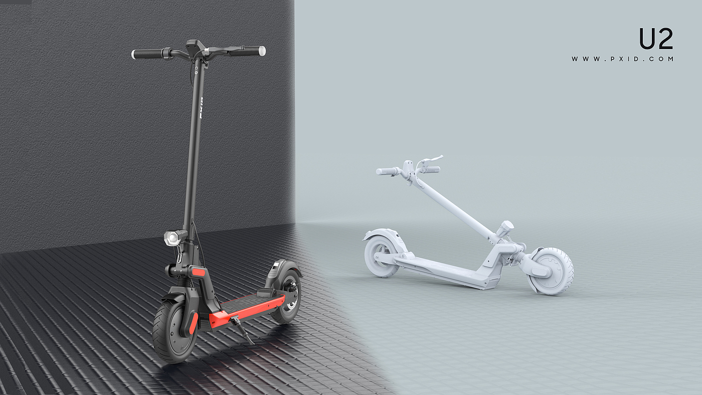 pxid，代步工具设计，滑板车设计，电动滑板车，滑板车，