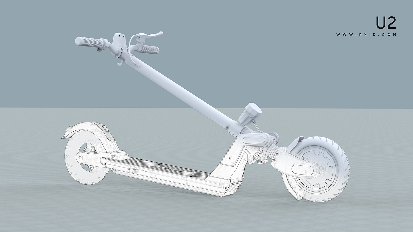 pxid，代步工具设计，滑板车设计，电动滑板车，滑板车，