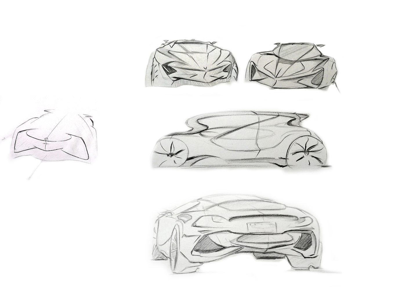 Hand drawn car，