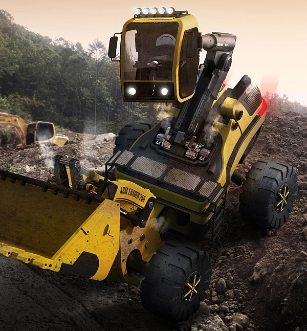 excavating machinery，outdoors，tool，